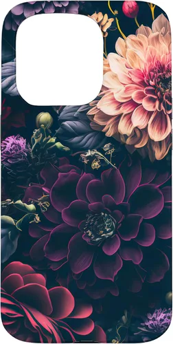 Vista 14 de Dahlia Flower Moody Dark Floral Pink and Purple Pattern Case for iPhone 17