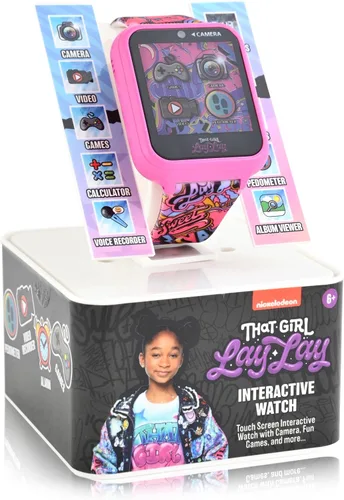 Vista 3 de Accutime Reloj inteligente interactivo Lay Lay, Rosado, Moderno