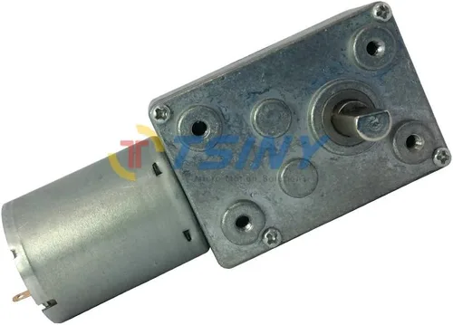 Vista 3 de bemonoc High Torque DC 6 V Baja velocidad 1 rpm reductor de Geared Motor con Worm Gear Box para piezas de robot
