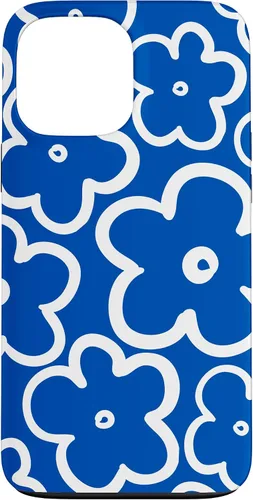 Vista 23 de Funda floral azul y blanca con diseño de flores silvestres para iPhone 16