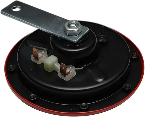 Vista 6 de Dual Super Tone Loud Blast 139Db Universal Euro Red Bocinas Redondas Alto Bajo Tono Doble Kit de Bocina Doble con Par de Soporte Compacto