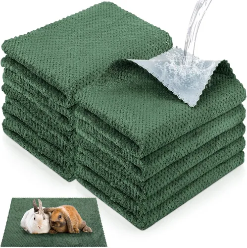 Vista 8 de VitalCozy 10 piezas de forro lavable para jaula de conejillo de indias, ropa de cama para ratas, control absorbente, almohadillas impermeables