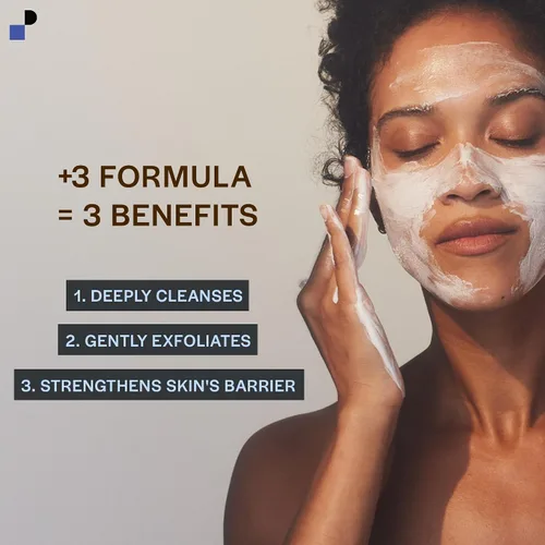 Vista 3 de CHROMAT Detox Face Wash - 3.0 fl oz - El mejor limpiador facial antienvejecimiento para piel madura - Limpiador péptido exfoliante suave con aceites