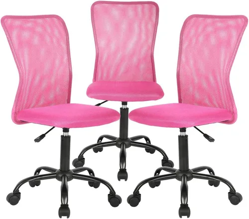 Vista 14 de Silla de oficina, silla de computadora con soporte lumbar, ergonómica, respaldo medio, malla ajustable, altura ajustable, silla giratoria sin