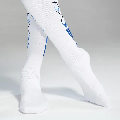 Vista 3 de LEONARK Calcetines de esgrima para espada, sable y papel de aluminio, medias protectoras de algodón para esgrima unisex para niños y adultos