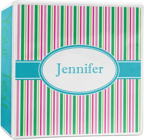 Vista 8 de Carpeta de 3 anillas Grosgrain Stripe - 1 pulgada (personalizada)