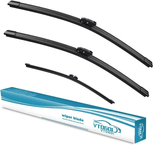 Vista 8 de VTOGOI® Juego de limpiaparabrisas de repuesto para Toyota FJ Cruiser 2007-2014, juego de limpiaparabrisas delanteros y traseros de calidad original