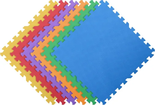 Vista 3 de Flooring Inc's - Alfombrillas de ejercicio de rompecabezas, alfombrillas de espuma EVA entrelazadas para protección, suelo de entrenamiento