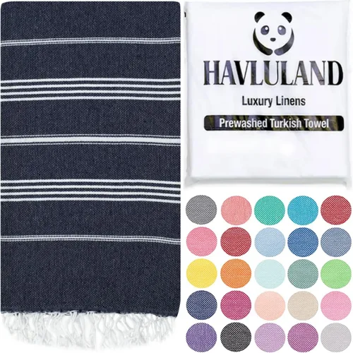 Vista 23 de Havluland - Juego de toallas de baño (100 % algodón turco)