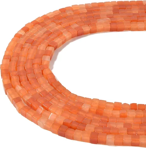 Vista 30 de JM Design Cuentas de 5/64 de pulgada 01 con forma de cubo liso multicolor para manualidades y fabricación de joyas (pulseras, collares, pendientes)