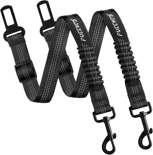 Vista 7 de 2 paquetes de cinturón de seguridad para perro ajustable para coche, cinturones de seguridad de nailon para vehículo, cinturón de seguridad