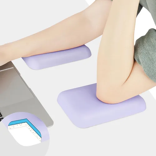Vista 16 de Leolee Almohadillas ergonómicas negras con espuma viscoelástica y base antideslizante, para aliviar el dolor de codo y muñeca para computadora