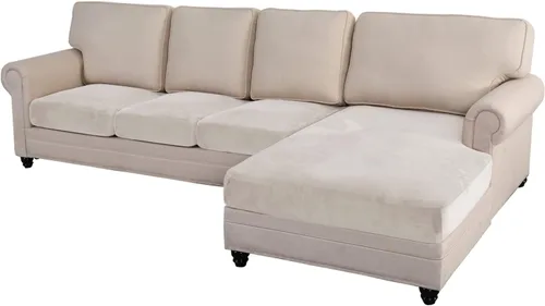 Vista 36 de MIFXIN Fundas para sofá modular, 3 piezas, funda de asiento de sofá de terciopelo elástico en forma de L, funda de cojín separada, protector