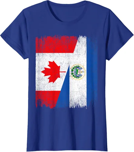 Vista 39 de Camiseta Half Canada El Salvador Flag Canadian Salvadoran Pride Roots