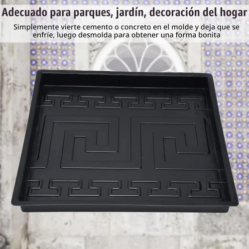 Vista 5 de Molde de piedra escalonada, moldes de hormigón para exteriores, molde reutilizable para caminos de hormigón, molde para hacer caminos de camino