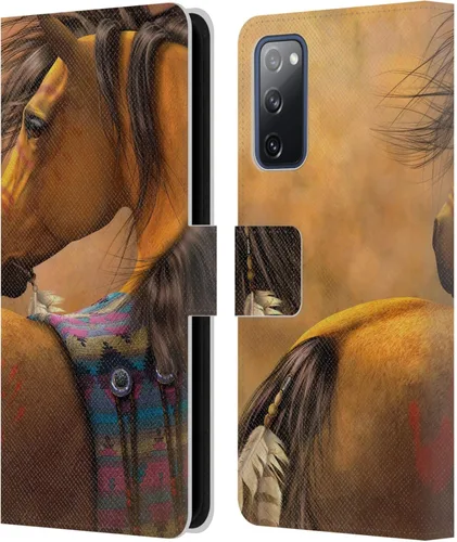 Vista 341 de Head Case Designs Officially Licensed Laurie Prindle A Morgan Christmas Western Stallion Leather Wallet Case Compatible with Samsung Galaxy A07 4G