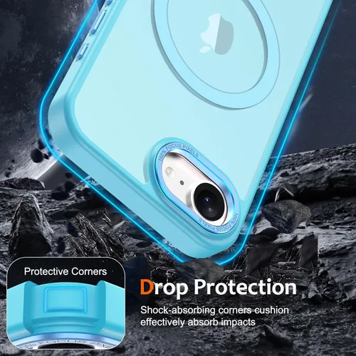Vista 137 de Anuck - Funda magnética para iPhone 11 compatible con MagSafe, carcasa trasera mate translúcida dura, borde de TPU, delgada, resistente a impactos
