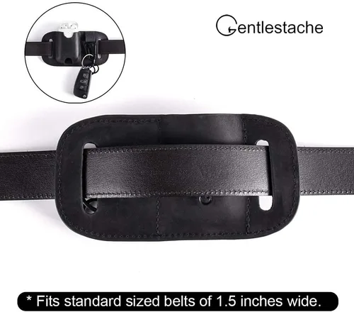 Vista 4 de Gentlestache Funda de cuero para Zippo, Funda de cuero Zippo, Funda de cuero para AirPods, Bolsa más ligera para cinturón Negro