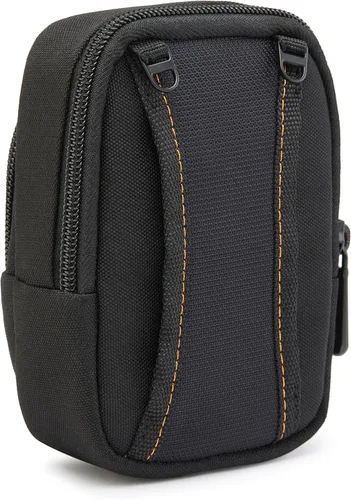 Vista 4 de Amazon Basics - Funda grande para cámara de apuntar y disparar, dimensión interior 5.2 x 3.2 x 1 pulgadas, negra, sólida