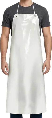 Vista 10 de Xpose Safety Heavy Duty Vinyl Waterproof Aprons, White - For Home, Industrial and Commercial Use - Chemical Resistant