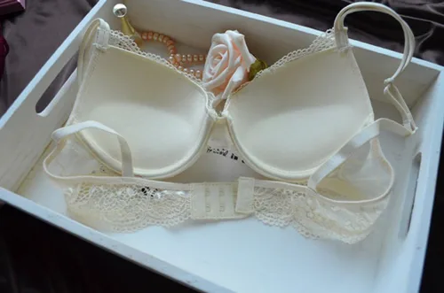 Vista 4 de Nanier Conjunto de sujetador push up de encaje sólido para mujer