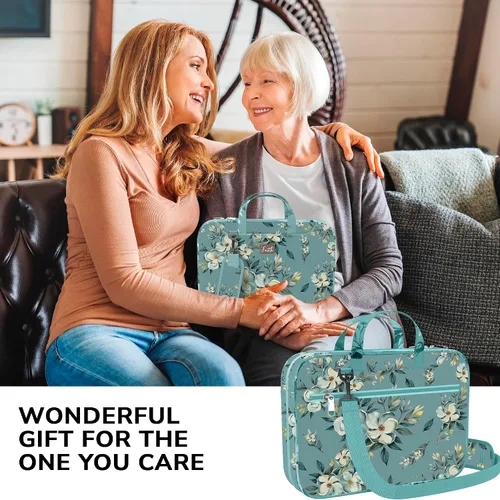 Vista 19 de DEHITE Bible Cover Case for Women – Floral Black Bible Bag Carrying Case – Messenger Bag