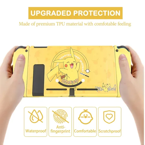 Vista 5 de TIKOdirect Protective Case for Nintendo Switch, Soft Full Skin Protective Cover with Pretty Cute Pattern, Silicone Slim Shockproof Back and Grip