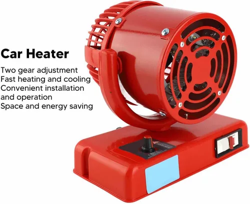 Vista 4 de Descongelador y desempañador portátil para parabrisas de coche - Ventilador de enfriamiento de 1200 W de doble modo con desempañado instantáneo