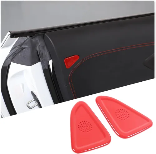 Vista 8 de Daeiclru Cubierta para altavoz de puerta lateral de automóvil compatible con Chevrolet Corvette C8 2020-2023, cubierta de anillo de sonido