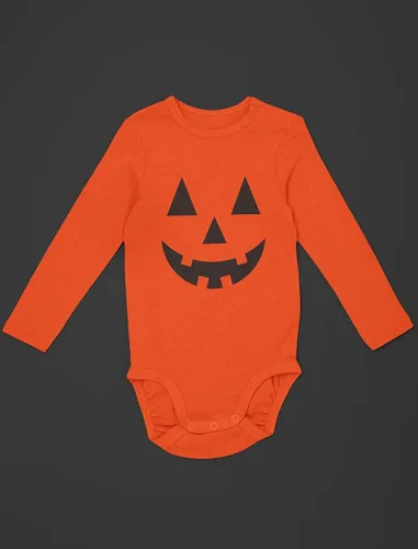 Vista 4 de Tstars Cute Little Pumpkin Outfit Halloween Infant Jack O' Lantern Baby Bodysuit