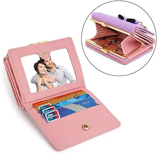 Vista 5 de edfamily - Monedero de piel para mujer, diseño de gato, Tarjetero, talla única