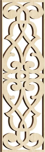Vista 11 de 9 3/8"W x 24 3/8"H x 1/4"T Bellaire Decorativos Paneles de pared de madera calado, abedul