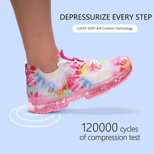 Vista 2 de LUCKY STEP - Zapatos deportivos de moda para mujer transpirables informales cómodos y ligeros para caminar
