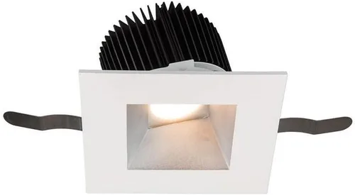 Vista 4 de WAC Lighting R3ASWT-A835-BKWT Aether Square Wall Wash Trim con luz LED Motor Flood 50 Beam 3500K, negro blanco