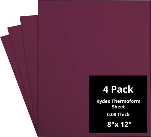 Vista 46 de Kydex Sheets - Solid Color DIY Kit for Crafting Holsters, Sheaths, and Mag Pouches - (8x8, 8x12, 12x12), Premium Thermoform Sheets - Thick, Durable