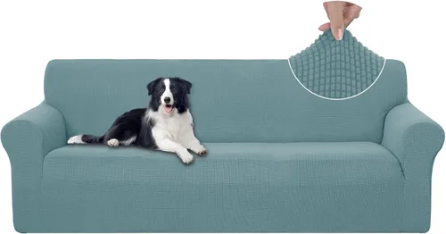 Vista 105 de U-NICE HOME Funda para sofá biplaza elástica, cubierta para sofá, funda para sillón, protector de muebles para sofá con 2 cojines, funda para sofá
