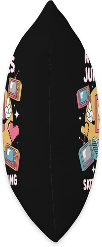 Vista 2 de Juice Boxes & Cartoons – Retro Nostalgia for 90s Kids Throw Pillow