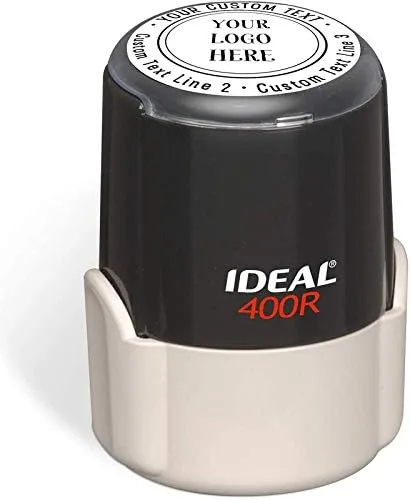 Vista 4 de Sello de tinta personalizado, sello de goma redondo, sello de goma personalizado, sello de tinta, sello personalizado, ideal para 400 sellos
