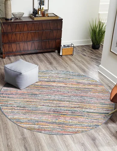 Vista 44 de Unique Loom Gemstone Collection - Alfombra de área - Topacio (2' x 5' 11" corredor, marfil / marrón)