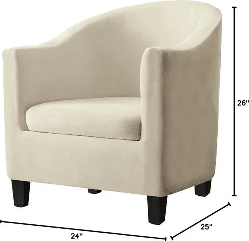 Vista 8 de Fundas de terciopelo para sillones, fundas de elastano para sillones, fundas elásticas para sillas de bañera, fundas protectoras para muebles, funda