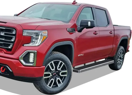 Vista 6 de APS Estribos de acero inoxidable 304 de alta calidad de 5 pulgadas compatibles con Chevy Silverado GMC Sierra Crew Cab 19-26