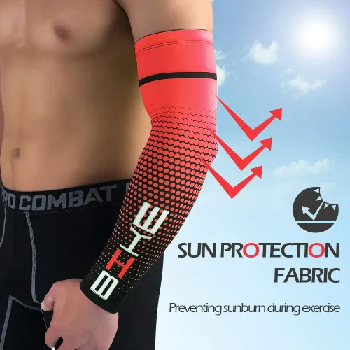 Vista 5 de Manga de brazo de enfriamiento de protección solar UV para hombres y mujeres, manga deportiva para ciclismo, golf, correr, baloncesto