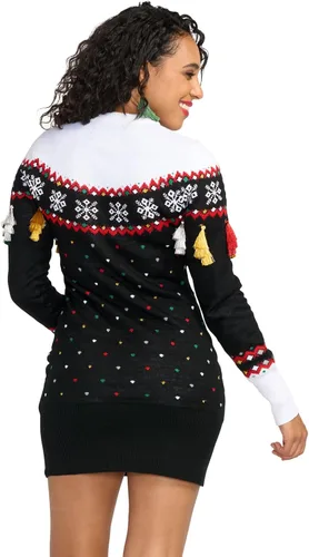 Vista 41 de Vestido tipo suéter con guirnalda Gaudy para mujer