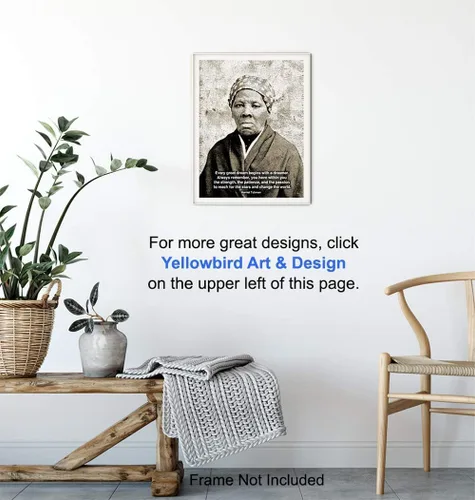Vista 5 de Impresión artística negra de derechos civiles afroamericanos, cita motivacional de Harriet Tubman, decoración del hogar u oficina, regalo inspirador