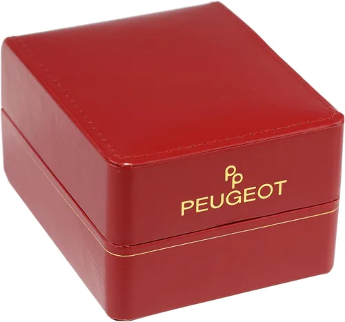 Vista 3 de Peugeot - Reloj de pulsera con esfera grande para mujer con bisel de cristal Swarovski y correa de piel gruesa