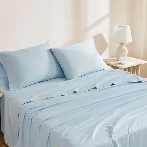 Vista 7 de Linen Closet Juego de 2 fundas de almohada de algodón orgánico de lujo de 144 hilos, color blanco ártico