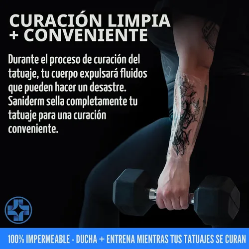Vista 8 de Saniderm - Rollo de vendaje de cuidado posterior del tatuaje original