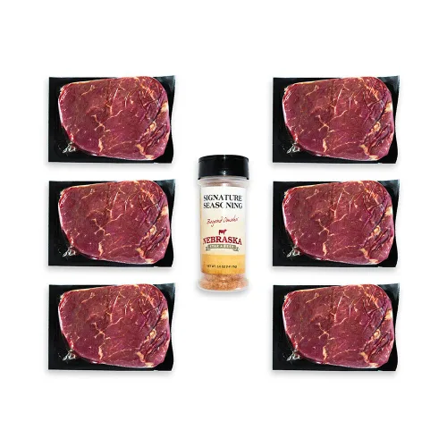 Vista 10 de Nebraska Star Beef Prestige Steaks - 6 paquetes con condimento (filetes de 6 a 5 onzas)