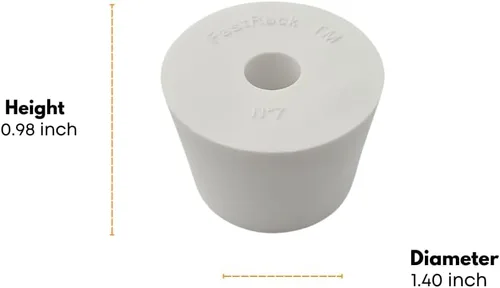 Vista 4 de 3 unidades. - 3 pieza Airlock con # 7 tapón – Conjunto de 3 (Cilindro Airlock)