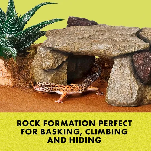 Vista 2 de Zilla hábitat para reptiles, decoración, roca, guarida, tamaño medio